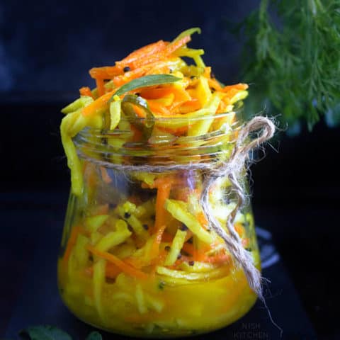 raw mango and carrot pickle recipe