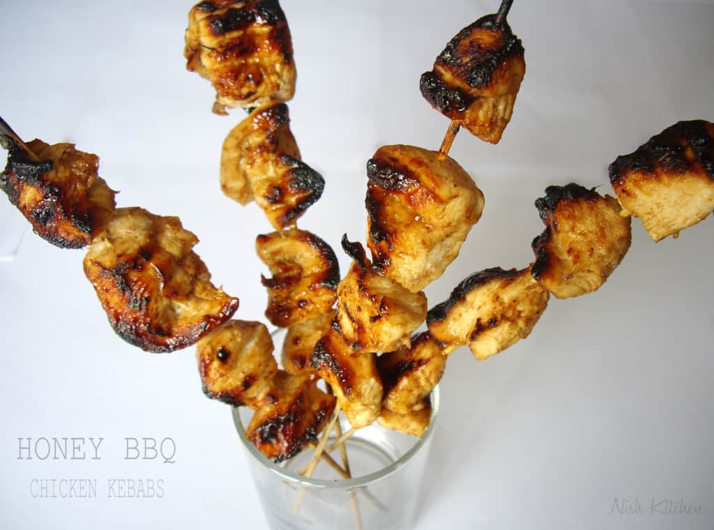 Honey BBQ Chicken Kebabs
