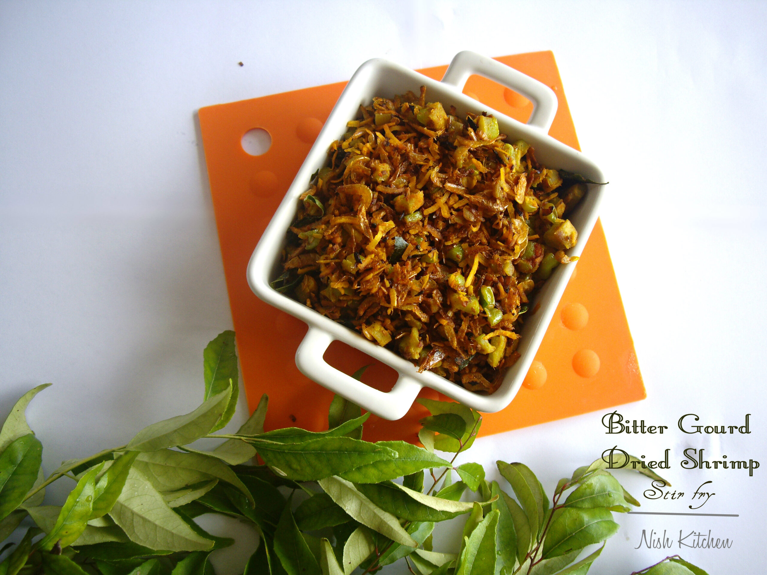 bitter gourd dried shrimp stir fry