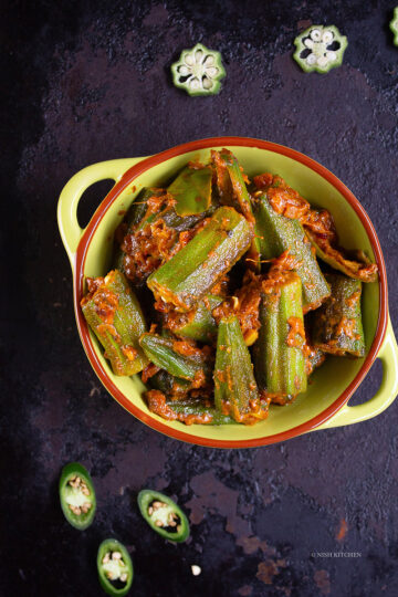 bhindi masala or okra masala recipe video