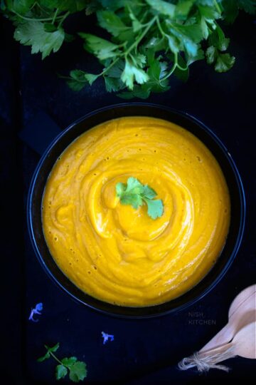 Indian spiced pumpkin soup