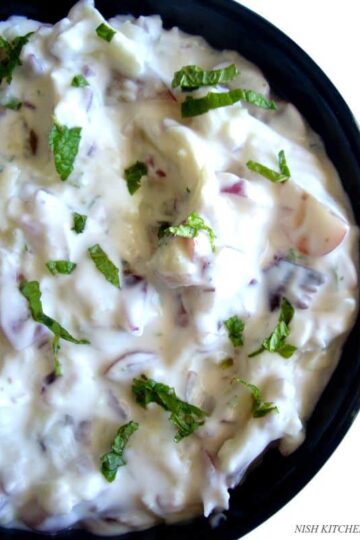 Grapes Apple Mint Raita | raita recipes | nish kitchen