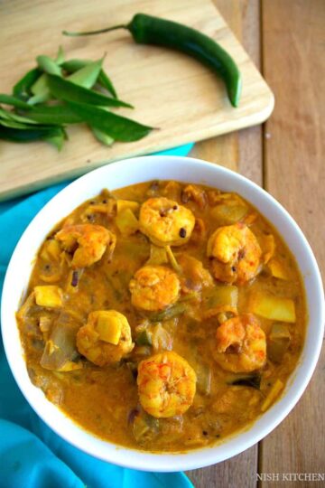 Prawn mango curry | chemmeen manga curry