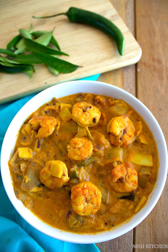 Prawn Mango Curry | Chemmeen Manga Curry - NISH KITCHEN