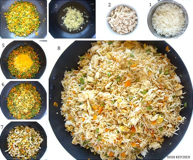  receta de arroz frito con pollo indio