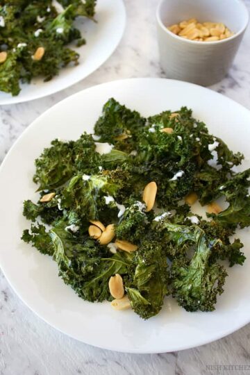 baked kale chips salad