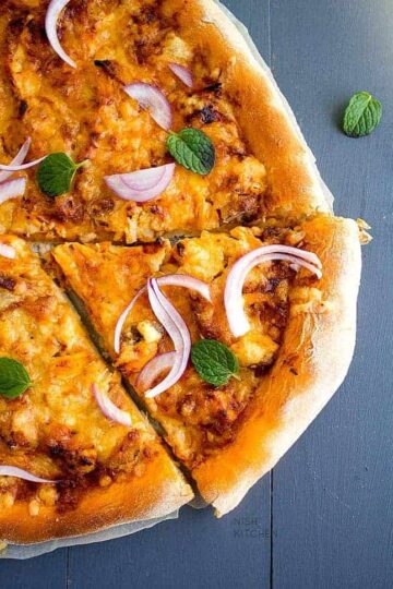 Butter chicken pizza recipe