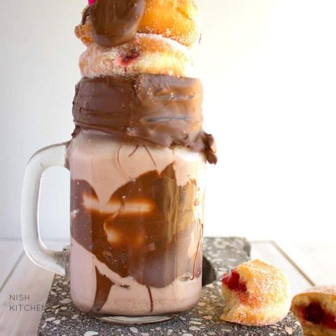 nutella donut milkshake