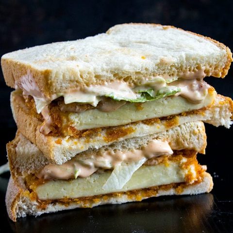 spicy paneer sandwich recipe with video