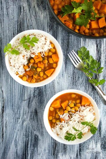 sweet potato chickpea curry recipe video