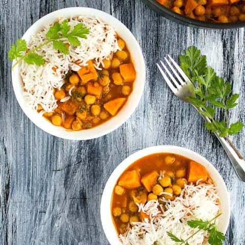 sweet potato chickpea curry recipe video