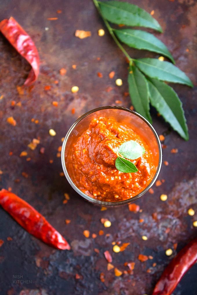 red chilli garlic chutney recipe