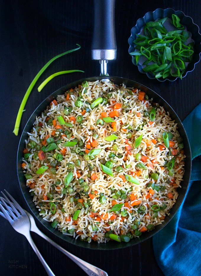 vegetable fried rice indian style recipe video