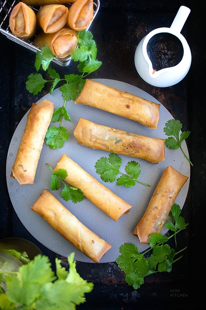 chicken spring roll indian style recipe video
