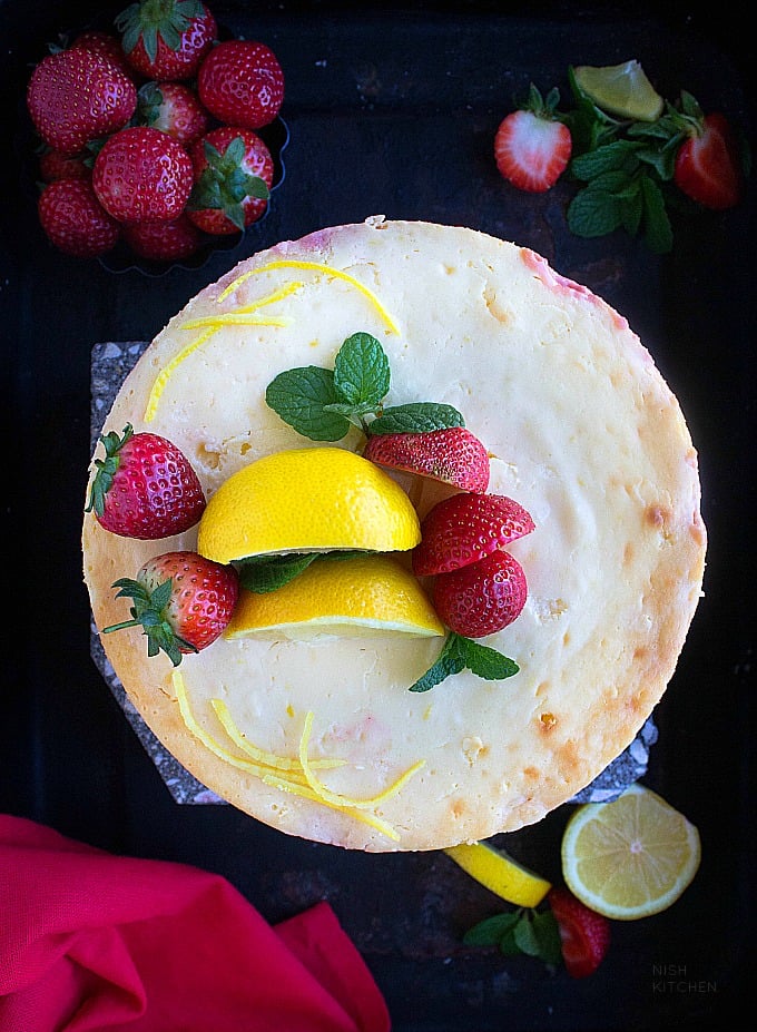 strawberry lemon cheesecake
