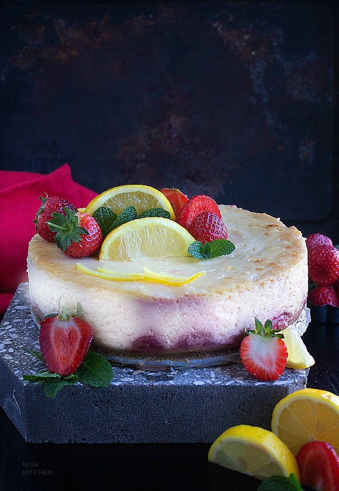 Strawberry lemon cheesecake | video