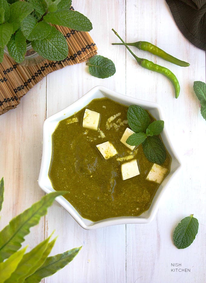 palak paneer- spinach paneer curry recipe