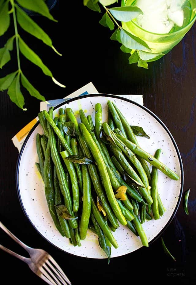 Sauteed Green Beans | Video - NISH KITCHEN