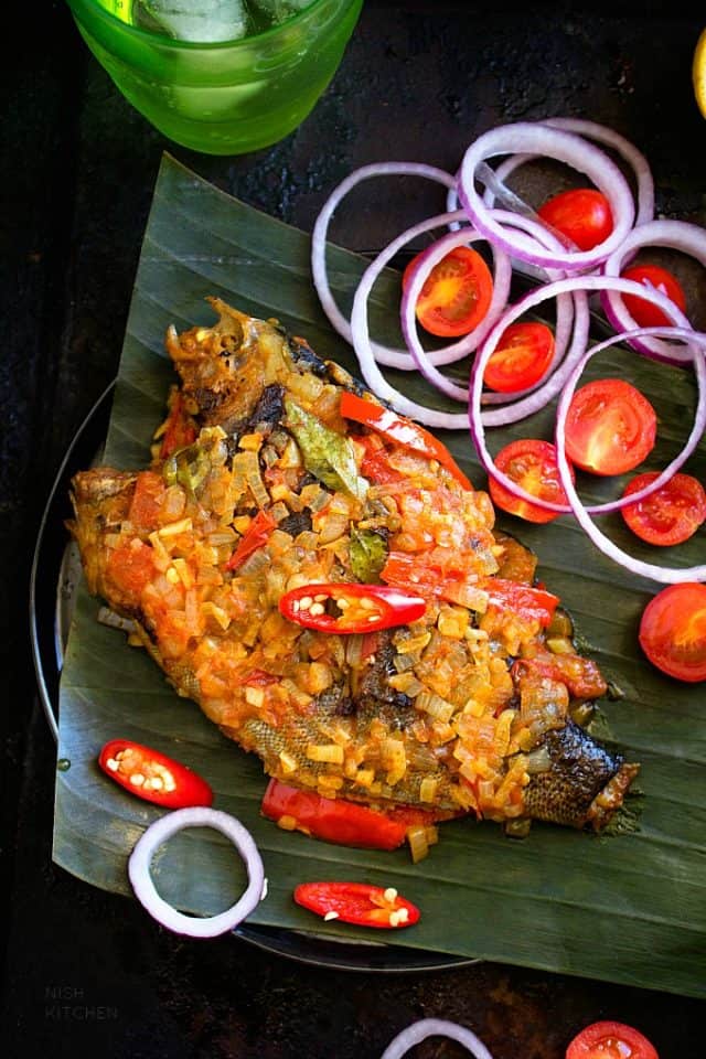 Meen Pollichathu | Fish Cooked In Banana Leaf - NISH KITCHEN