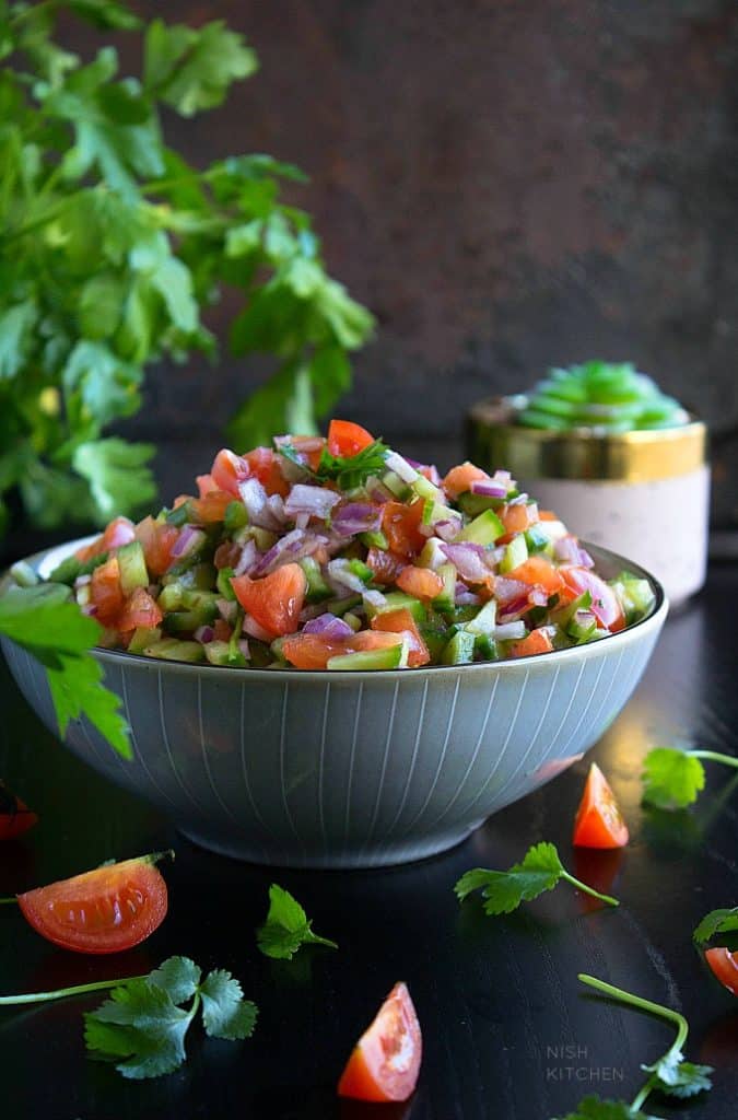 Kachumber Indian Cucumber Salad Video Nish Kitchen