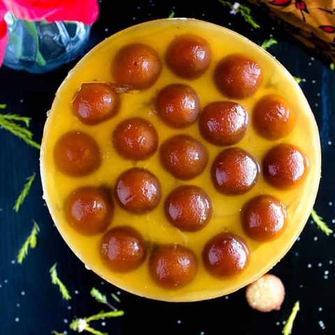 no bake gulab jamun cheesecake recipe video