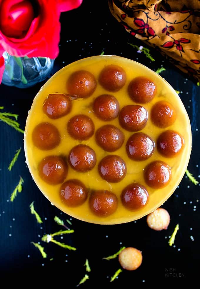 no bake gulab jamun cheesecake recipe video