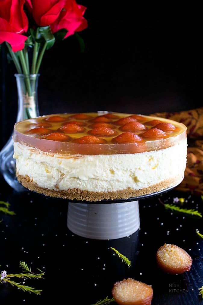 cheesecake made with gulab jamun