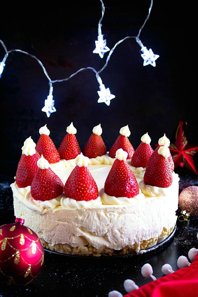 white christmas cheesecake recipe video