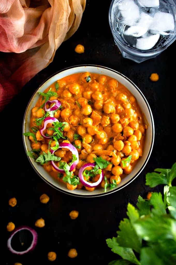 Indian butter chickpeas recipe video