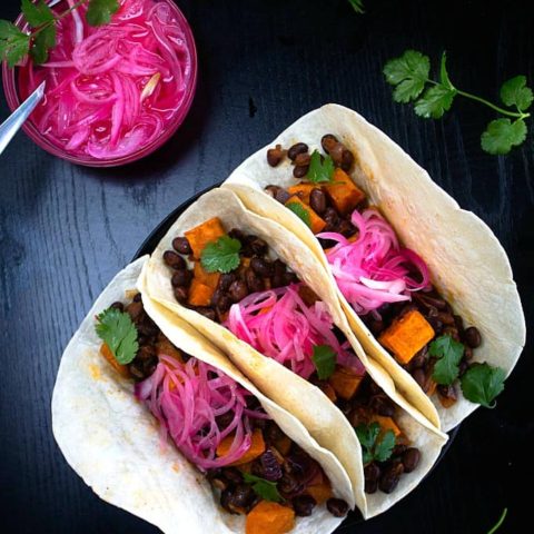 Sweet Potato and black beans Tacos
