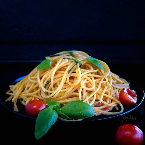 Brushetta spaghetti