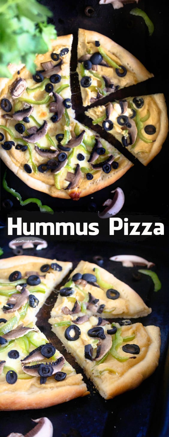 Healthy Hummus Pizza 