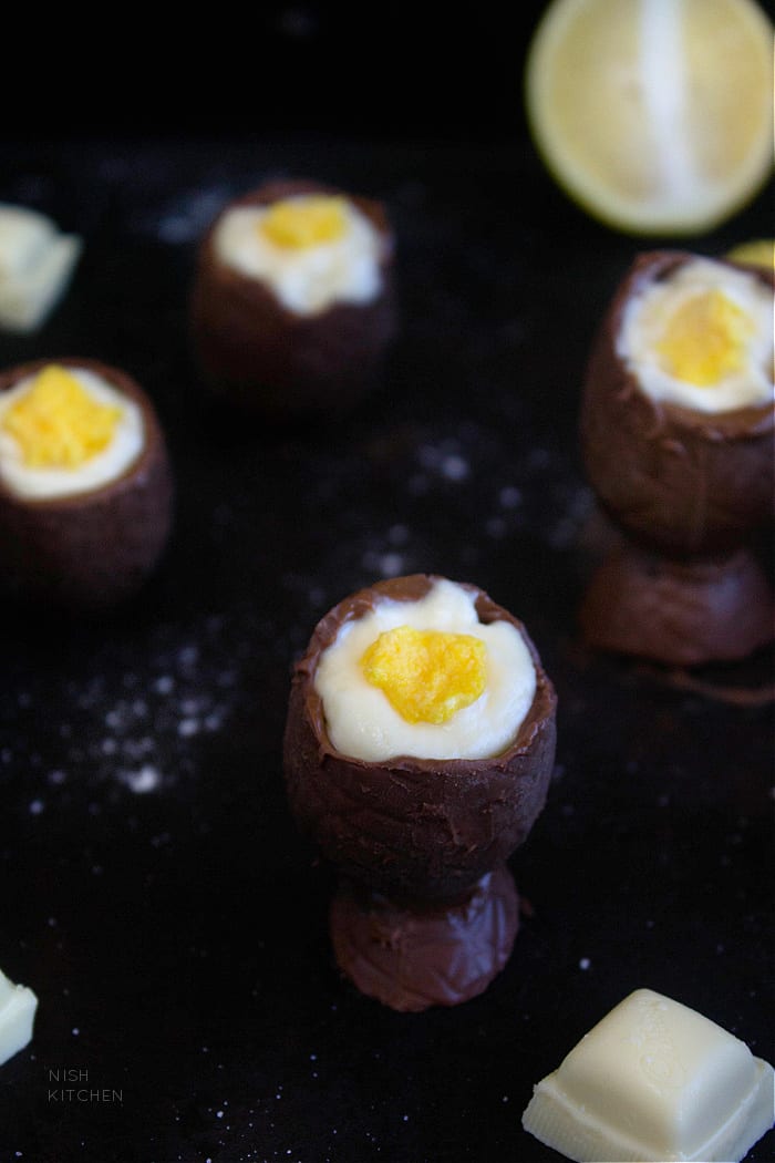 cheesecake filled easter eggs