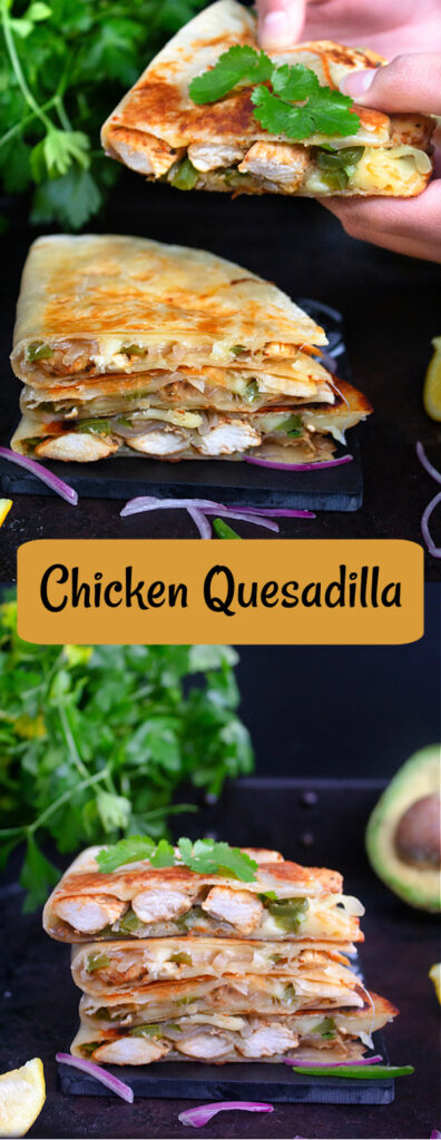 Chicken Cheese Quesadilla | Video - NISH KITCHEN