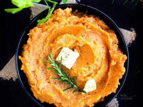 Savory Mashed Sweet Potatoes - Peter's Food Adventures