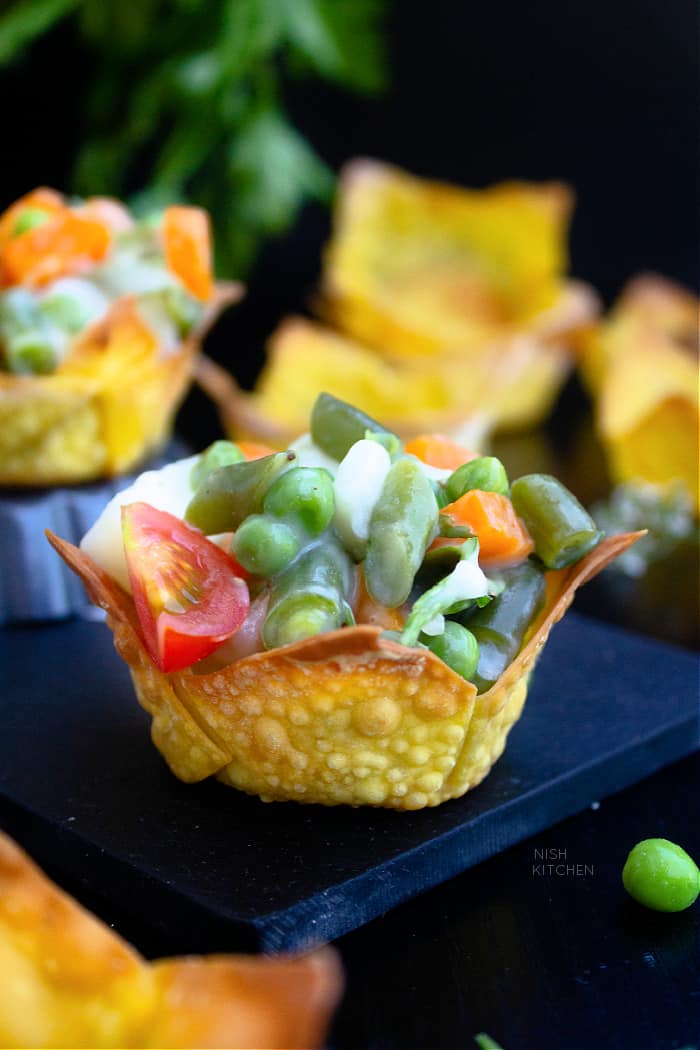 Indian vegetable canapes recipe