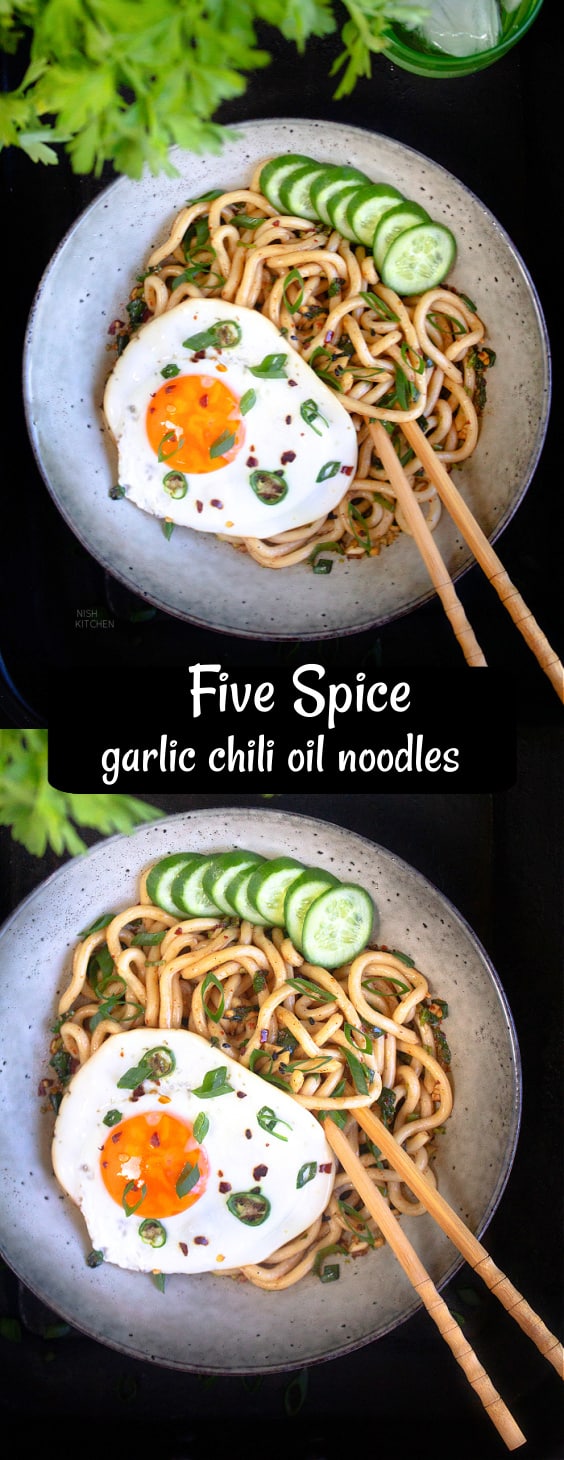 Five spice garlic chili oil noodles