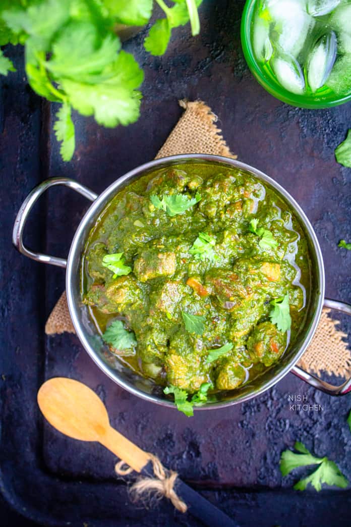 Lamb in spinach sauce or saag