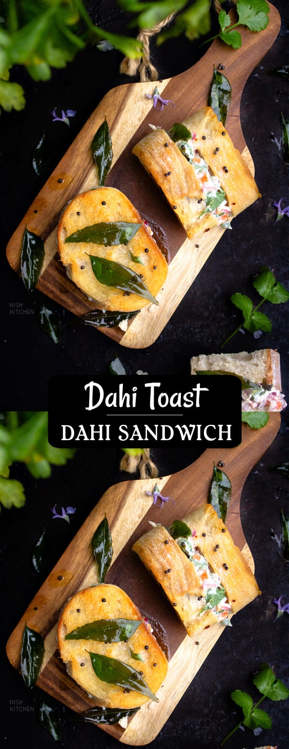 dahi toast or dahi tadka sandwich