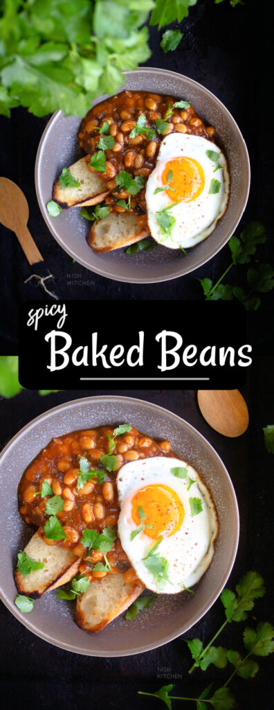 Spicy baked beans