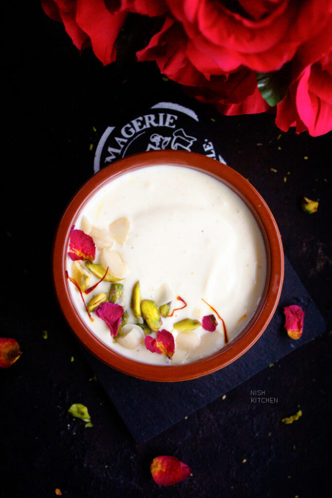 Indian flavored yogurt or shrikhand recipe