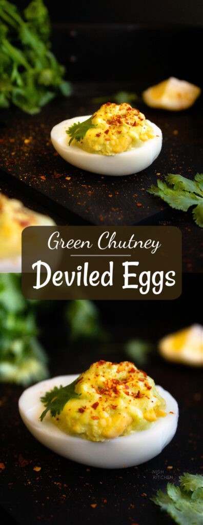 Green Chutney Deviled Eggs