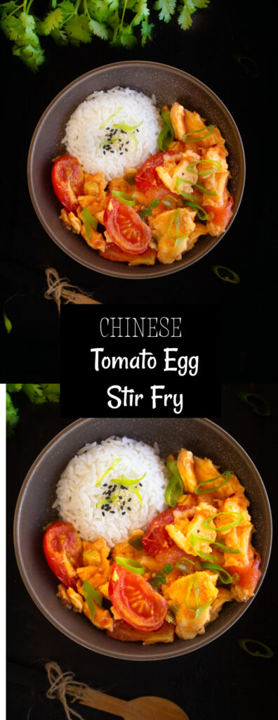 Chinese tomato egg stir fry