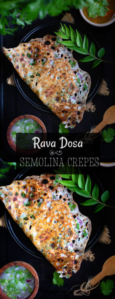 Rava Dosa or Semolina Crepes