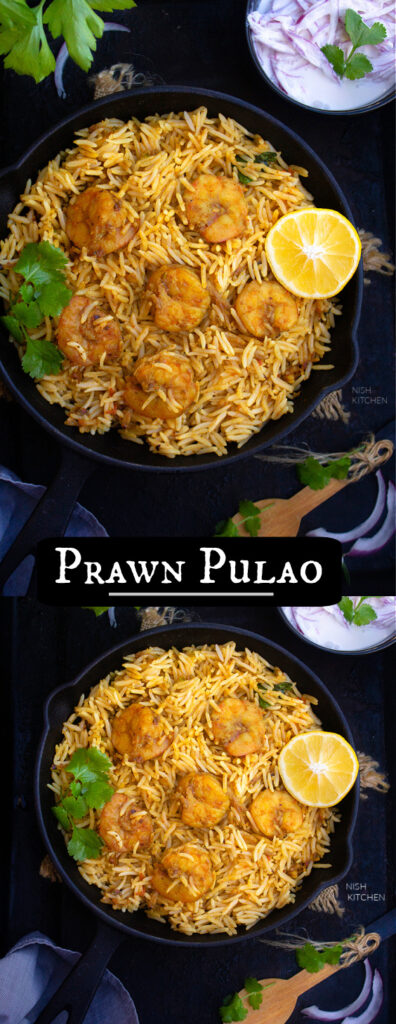 Prawn Pulao or Shrimp Pulao
