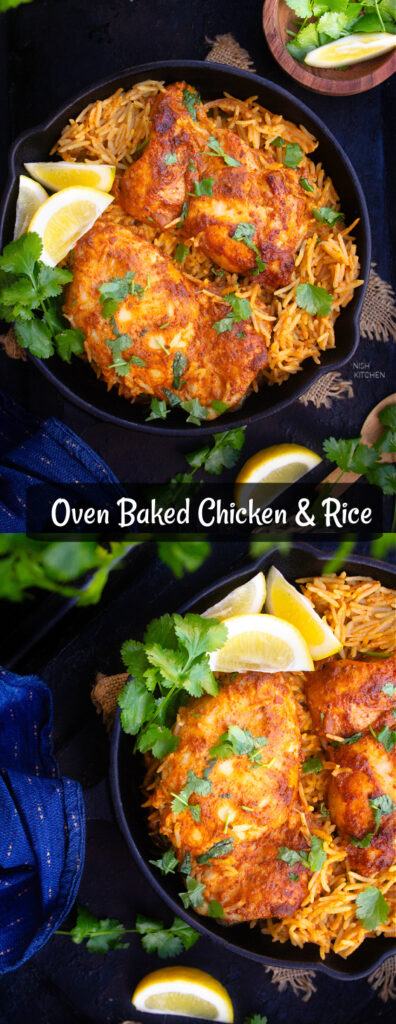 Oven baked chicken and rice 