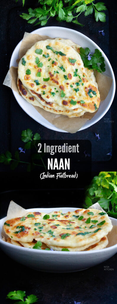 2 Ingredient naan or Indian flatbread