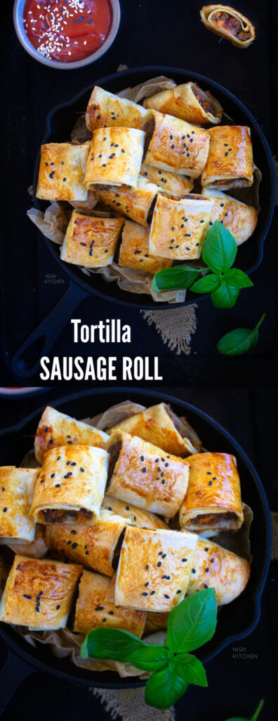Tortilla sausage rolls