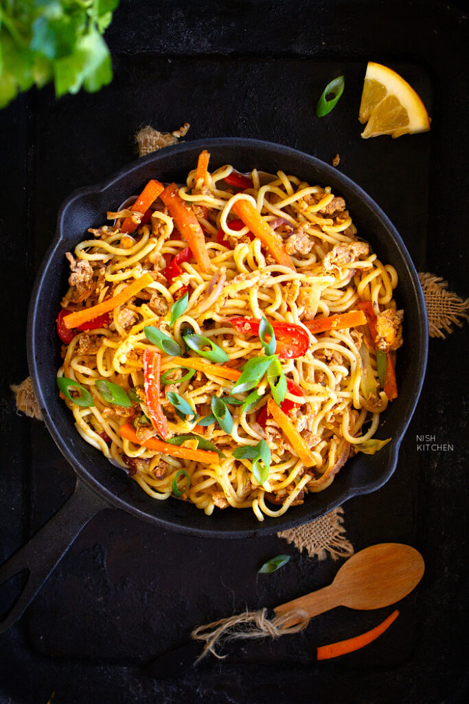 Indian street style noodles recipe