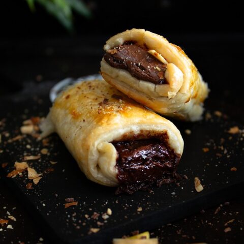 Almond chocolate puff pastry recipe video